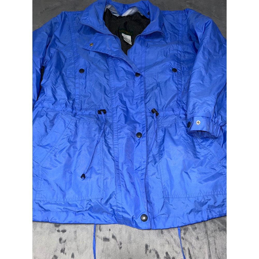 Hunters Run Royal Blue Fleece Lined Utility Jacket Womens 1X Plus Size RN 88642